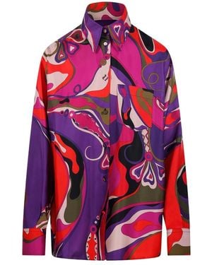 PUCCI Graphic-Pattern Shirt - Red