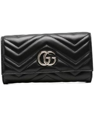 Gucci Gg Marmont Matelassé Wallet - Black