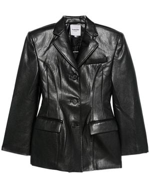 LA PISCINE Structured-Shoulder Blazer - Black
