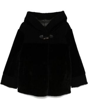 Suprema Shearling Coat - Black