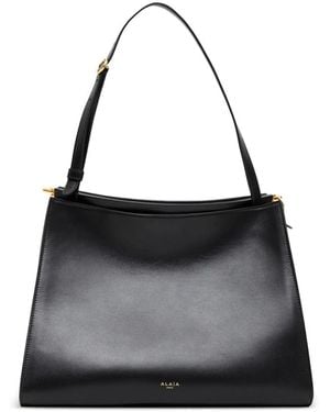 Alaïa Leather Shoulder Bag - Black