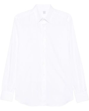 CAMICERIA MAZZARELLI Long-Sleeve Cotton Shirt - White