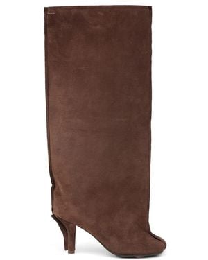 MM6 by Maison Margiela Anatomic Suede Boots - Brown