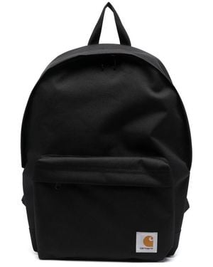 Carhartt Logo-Patch Zip-Fastening Backpack - Black