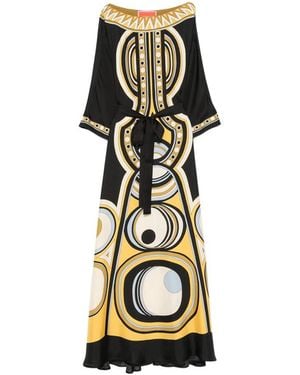 La DoubleJ Sacred Heart-Print Dress - Black