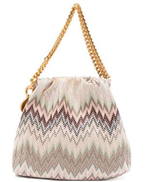 Missoni Zigzag-Knit Chain-Link Mini Bag - Multicolour