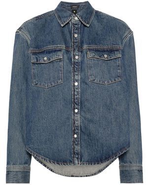 Wardrobe NYC Press-Stud Denim Jacket - Blue