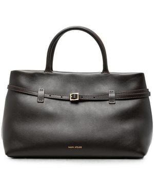 MANU Atelier 35 Le Cambon Leather Tote Bag - Black