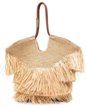 Zimmermann Medium Goldentime Fringed Tote Bag - Metallic