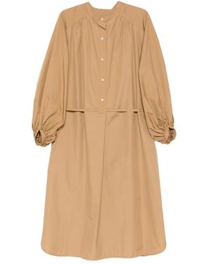 Loulou de Saison Gathered Sleeve Dress - Natural