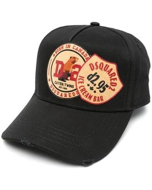 DSquared² Logo-Patch Cap - Black