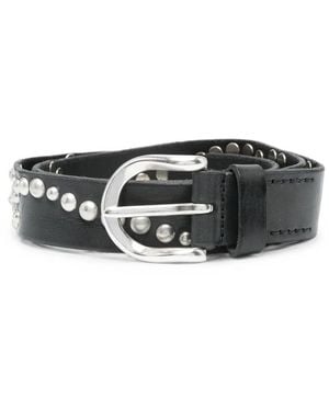 Our Legacy Star Fall Studded Leather Belt - Black