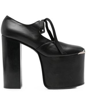 Enfants Riches Deprimes Round-Toe Lace-Up Pumps - Black