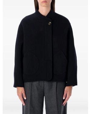 Soeur Windsor Patch-Pocket Coat - Black