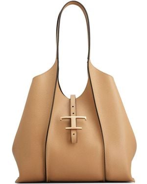 Tod's T Timeless Shoulder Bag - Natural