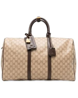 Gucci Medium Essence Classic Gg Supreme Tote Bag - Natural