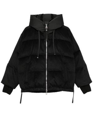 DUNO Quilted Hooded Jacket - Black