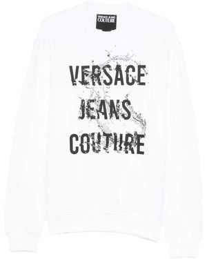 Versace Jeans Couture Printed Crew-Neck Sweatshirt - White