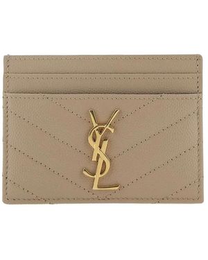 Saint Laurent Neutrals Wallets & Purses - Grey