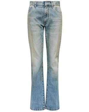 MM6 by Maison Margiela Faded Flared Jeans - Blue