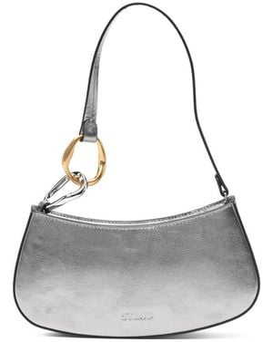 STAUD Ollie Metallic Tote Bag - Gray