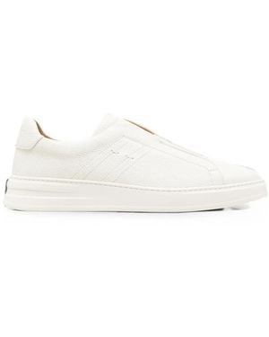 Henderson Grainy Leather Sneakers - White