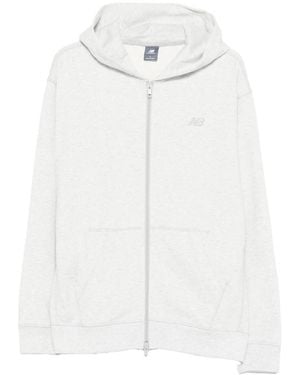 New Balance Hooded Zip Hoodie - White