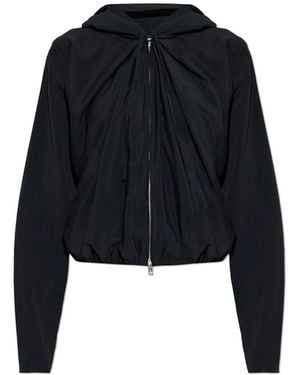 Alexander Wang Draped Zip-Up Hoodie - Black