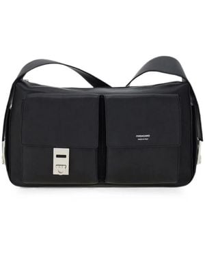 Ferragamo Large Hug-Buckle Messenger Bag - Black