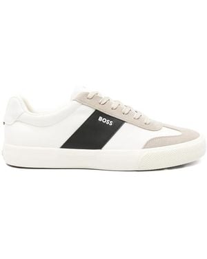 BOSS Stripe-Detail Trainers - White