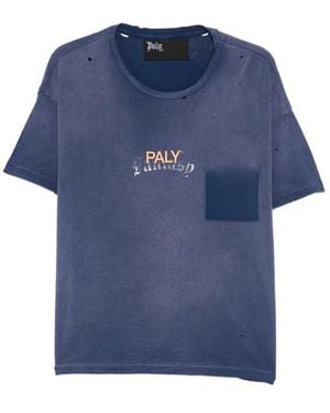 Paly Hollywood Distressed T-Shirt - Blue