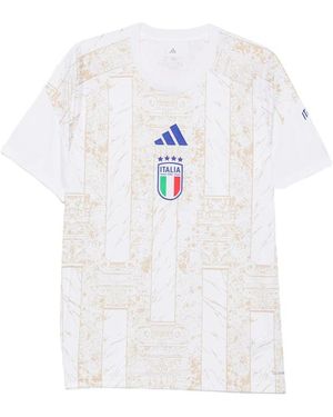 adidas T-Shirt Marble Logo Patch - White
