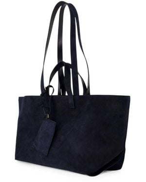 A.P.C. A. P.C. Le Drummer Suede Shoulder Bag - Blue