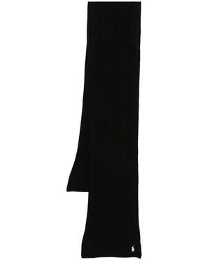 Ralph Lauren Cable-Knit Scarf - Black