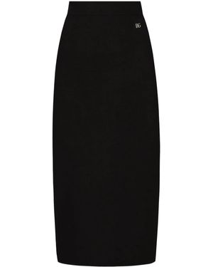 スカート Dolce & Gabbana Dg Logo Longuette Pencil Skirt Dolce & Gabbana Dg Logo Longuette Pencil Skirt in Pink | Lyst