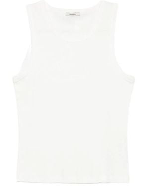 Entire studios Ribbed-Knit Tank Top - White