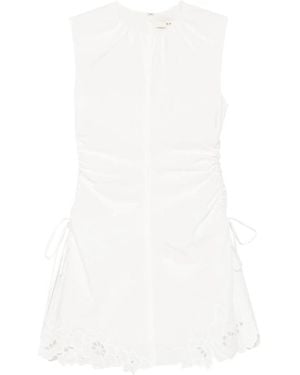 SIR. Klara Broderie-Anglaise Mini Dress - White