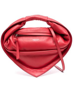 FEDERICO CINA Leather Shoulder Bag - Red