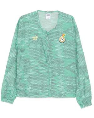 PUMA Patterned Zip-Up Jacket - Green