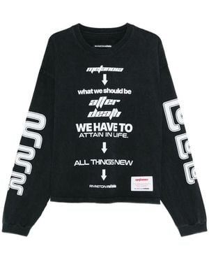 RIVINGTON roi Rebis Long Sleeve Graphic T-Shirt - Black