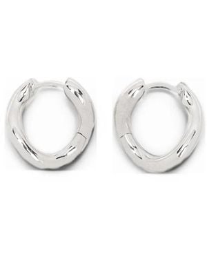 Tom Wood River Hoop Earrings - White