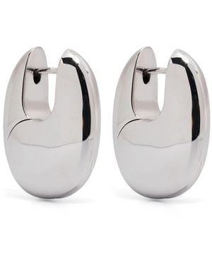 Tom Wood Medium Pebble Earrings - White