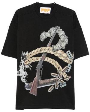 PDF Graphic-Print T-Shirt - Black