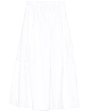 Co. Elasticated-Waistband Midi Skirt - White