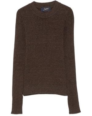 The Seafarer Ribbed-Knit Sweater - Brown
