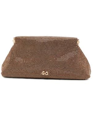 Cult Gaia Lillia Embellished Clutch Bag - Brown