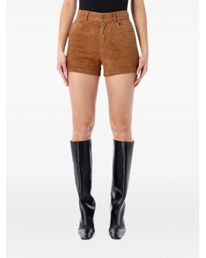 Haikure Brit Suede Shorts - Brown