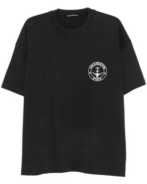 Cole Buxton Logo-Print Cotton T-Shirt - Black