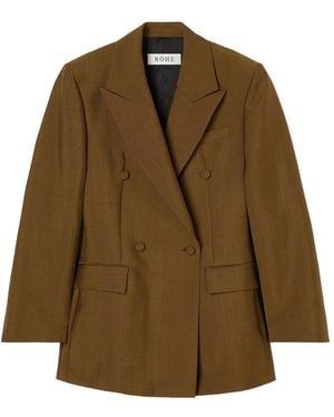Rohe Double-Breasted Blazer - Brown