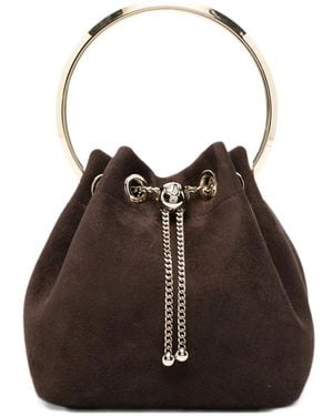 Jimmy Choo Bon Bon Suede Bucket Bag - Brown